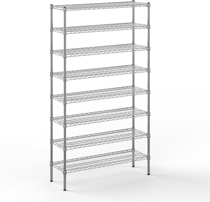 14" Deep x 42" Wide x 74" Height Wire Shelving Kit | 8-Tier | NSF Commercial by Regal+Altair