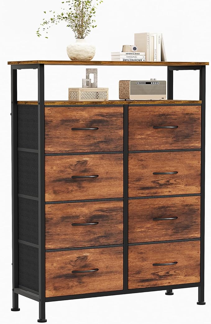 DUMOS Tall 8 Drawer Dresser for Bedroom, Storage Chest of Drawers Cabinet | by DumosLifestyle