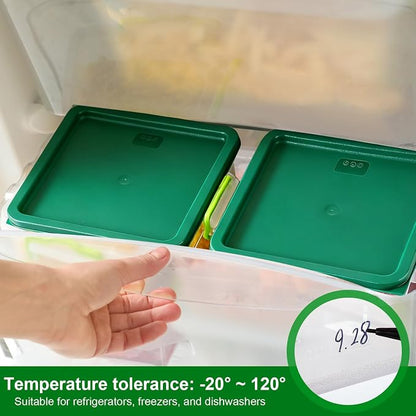 FoldTier 2 Pieces Square Food Storage Containers Polycarbonate Clear food - Image 3