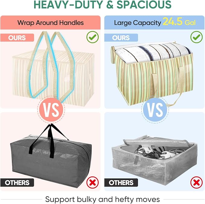 BALEINE 8-Pack Oversized Moving Bags - Image 4