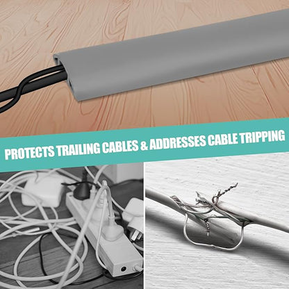 Floor Cord Cover Self Adhesive Cord Hider, 3.3FT Cable Management, Extension - Image 6