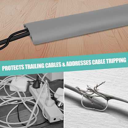 Floor Cord Cover Self Adhesive Cord Hider, 10FT Cable Management, Extension - Image 6
