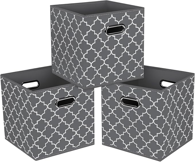 Fabric Cloth Storage Bins, Fabric Cube Organizer by SEVENDOME