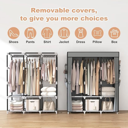 VTRIN Portable Closet Wardrobe for Hanging Clothes Closet - Image 5