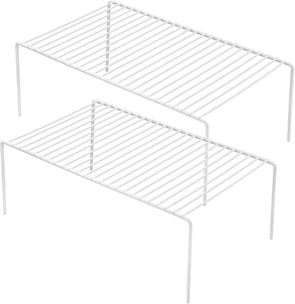 Kitchen Cabinet Shelf Organizer Set of 2, Large Metal Wire Pantry Storage by GEDLIRE