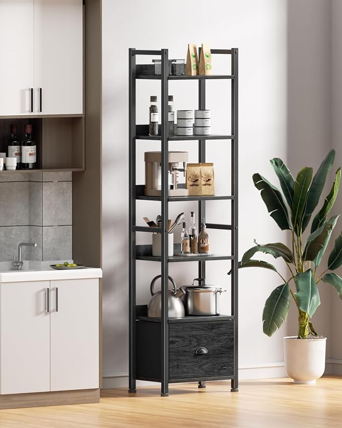 Furologee 6 Tier Bookshelf, Tall Shelf - Image 6