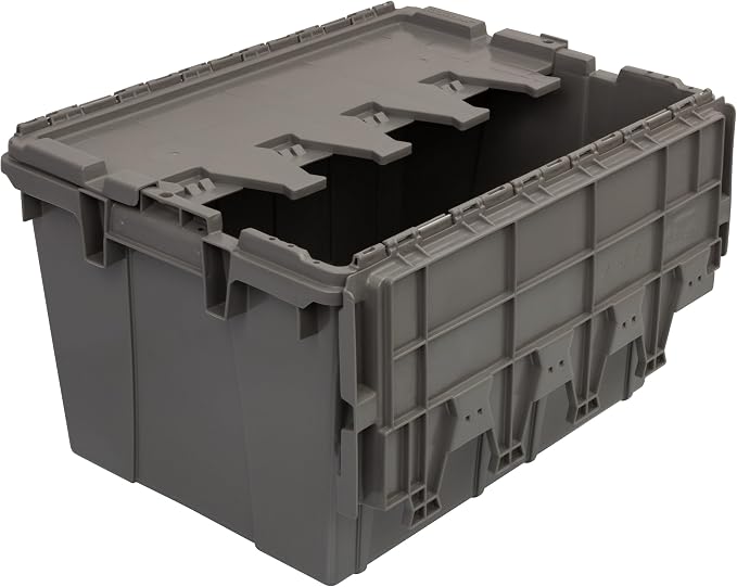 Buckhorn Industrial Lidded Plastic Storage Container, Nesting and Stackable by Akro-Mils