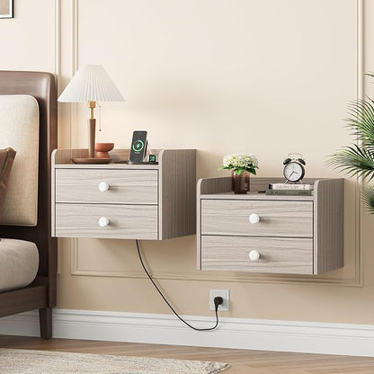 Floating Nightstand Set of 2 by Vabches