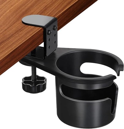 MYITYARD Desk Cup Holder Clamp, Anti-Spill Clip On Table Cup Holder, Rotatable by MYITYARD