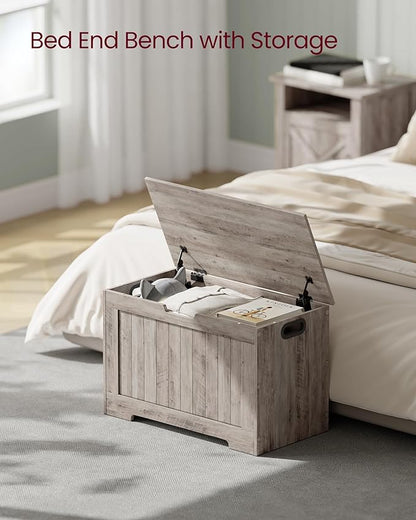 VASAGLE Storage Chest, 29.9 Inches Width Storage Bench, Entryway Bench - Image 4