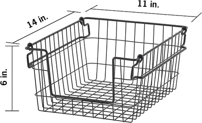 TRINITY 2-Pack Stackable Metal Wire Storage Baskets - Image 5