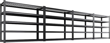 Set of 4 Garage Shelving-3500 lbs 5 Tier Storage Shelves, Adjustable Heavy Duty by CreatingaComfortableLiving