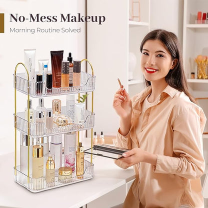 Aveniee Bathroom Counter Organizer, 3 Tier Perfume Skin Care Countertop Storage - Image 2