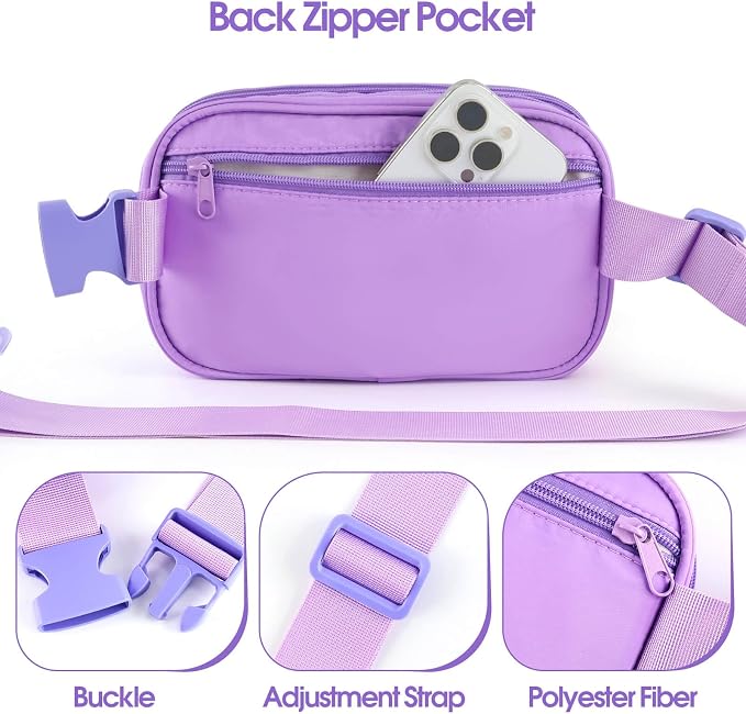Pin Bag Fanny Pack, Ita Bag Storage Purple Crossbody Belt Bags - Image 6
