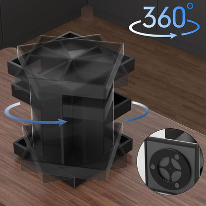 360 Rotating Cologne Organizer for Men and Women, Large Wood Perfume Stand and - Image 5