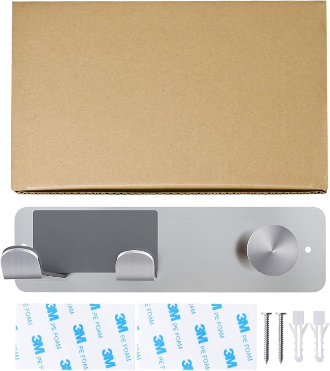FLE Hair Dryer Holder Wall Mounted, Stainless Steel Self Adhesive Blow Dryer - Image 7