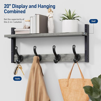 Tatub 20" Rustic Coat Rack Wall Mount - Image 2