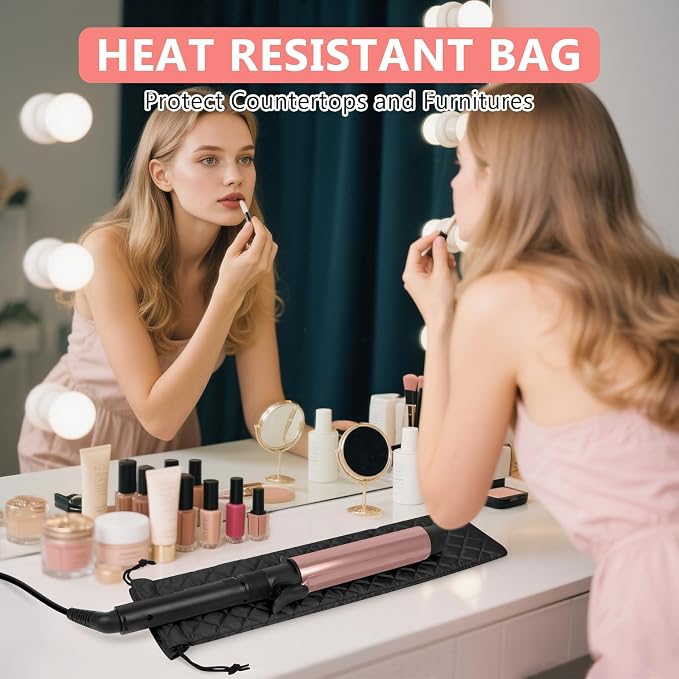 AMIJEAL Heat Resistant Hair Tools Organizer Bag Portable Travel Drawstring - Image 2