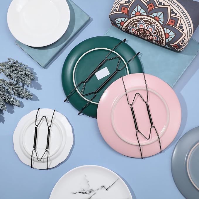 Hotop 12 Pieces Plate Hangers for Wall Stainless Steel Wire Invisible Heavy - Image 7