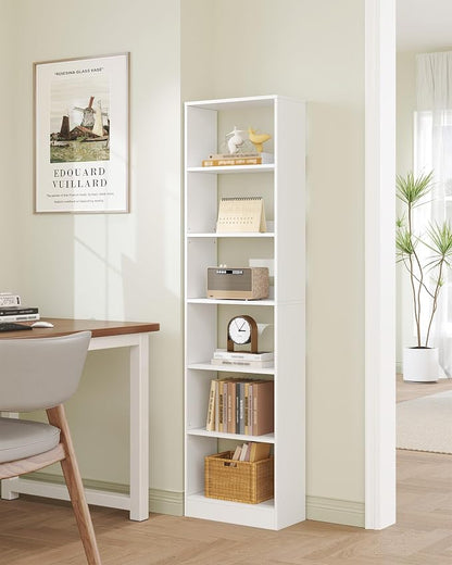 Hzuaneri Bookcase, Tall Narrow Bookshelf, Open Display Storage Shelf | Skinny - Image 7