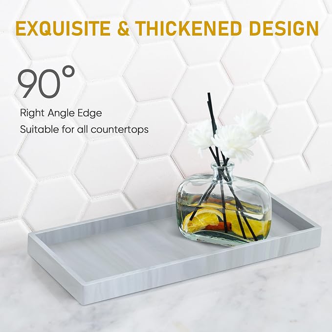 Silicone Bathroom Tray, Shatterproof Bathroom Vanity Tray, High-Grade Silicone - Image 3