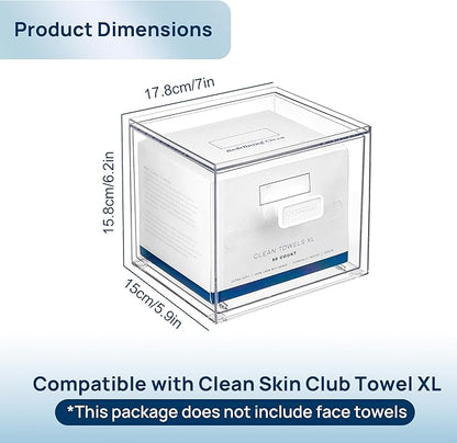 Vtopmart Disposable Facial Towels Holder, Acrylic Box Hold 50 Count, Stylish - Image 2