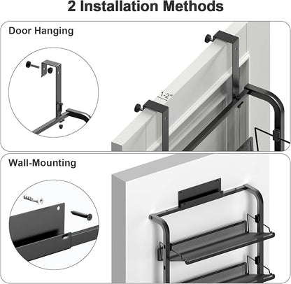 BUKFEN 6 Tier Adjustable Heavy Duty Metal Shoe Rack, Door Hanging and Wall - Image 9