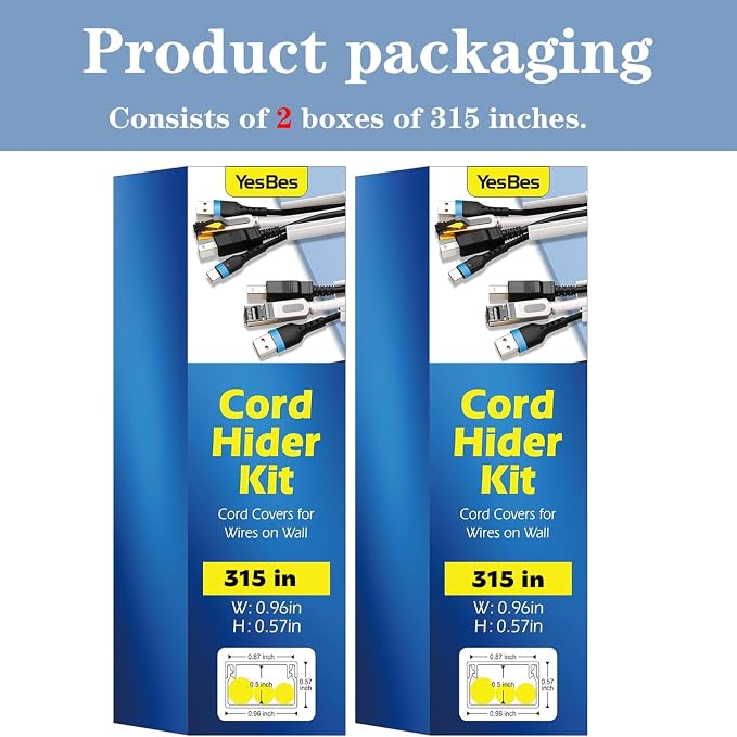 630in Cord Hider Kit, Paintable Cable Raceway, Cord Covers - Image 8