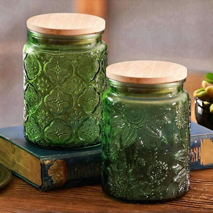 ANSQU 4-Pack Vintage Glass Jars - Image 4