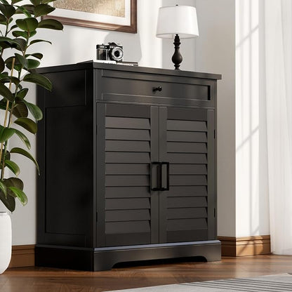 ChooChoo Shoe Cabinet with Doors, 4-Tier Shoe Storage Cabinet with Drawer and by ChooChoo