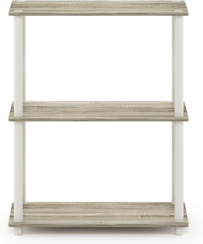 Furinno TURN-N-TUBE Storage Shelves, 3-Tier Book Shelf, Corner Shelf, Toolless - Image 5
