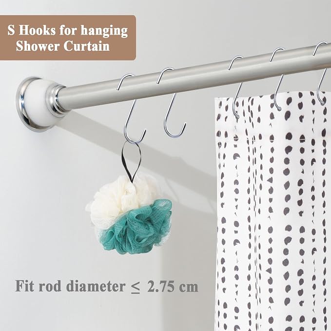ESFUN 30 Pack 3.7 inch Metal S Hooks Steel S Hooks Plants Hanging Hangers - Image 5