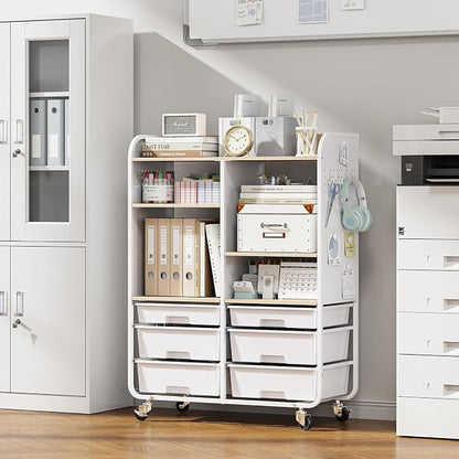 6 Drawers Rolling Storage Cabinet - Image 9