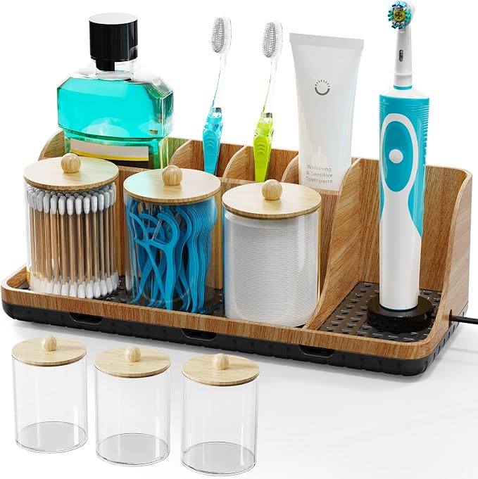 PARKMANI Bathroom Counter Organizer, Bathrooms Toothbrush Holder Set by PARKMANI