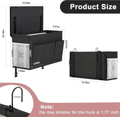 Dual-purpose Bedside Caddy Bedside Organizer, Bed Caddy - Image 4