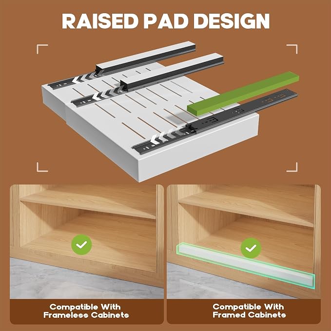 Seinloes 4 Pack Expandable Pull Out Cabinet Organizer 21" Deep - Image 2