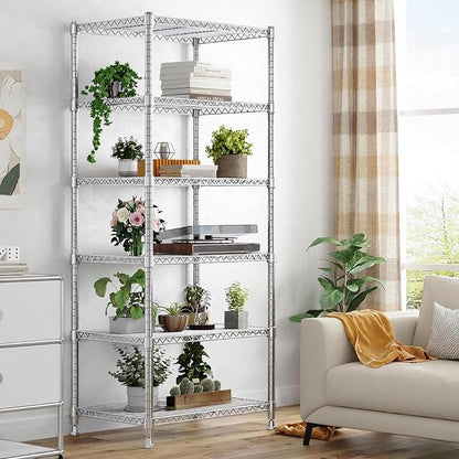 Xcity Storage Shelves, 6 Tier Heavy Duty Metal Shelving Unit, 2400 LBS - Image 5