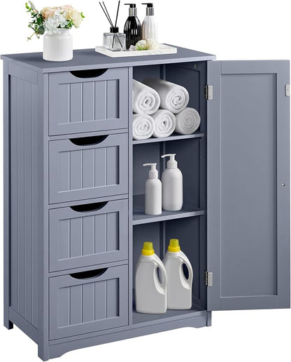 Yaheetech Bathroom Floor Cabinet, Freestanding Storage Organizer Unit Kitchen by Unknown