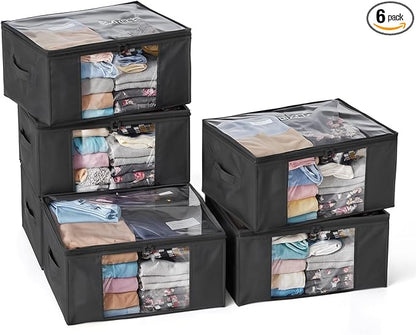 Hopack Clothes Storage Bags, Foldable Thick Fabric Blanket Storage Bags by Hopack