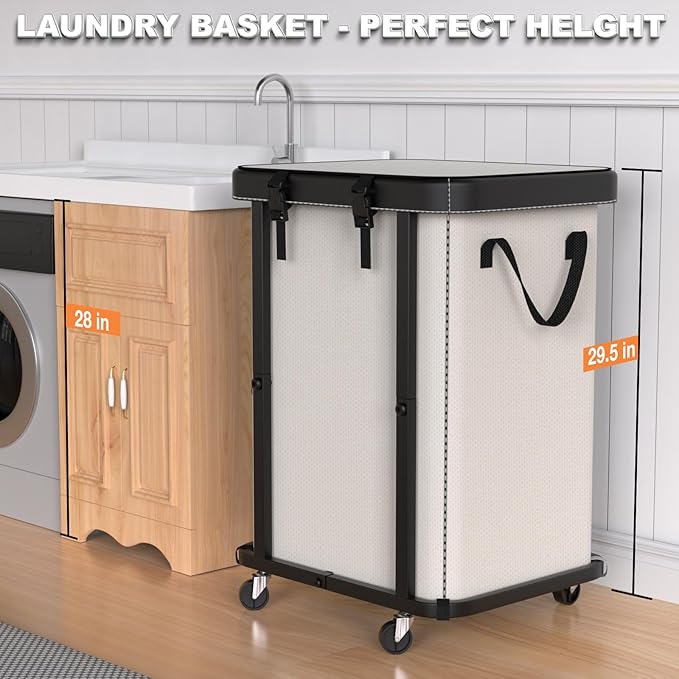 150L Large Fashion Laundry Basket - Image 4