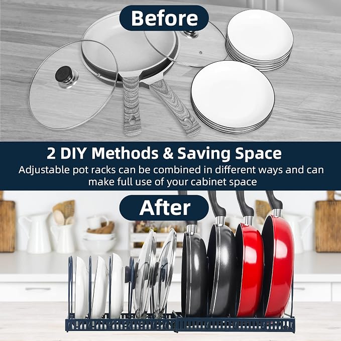 ROOHUA Expandable Pot and Pan Organizer - Image 2