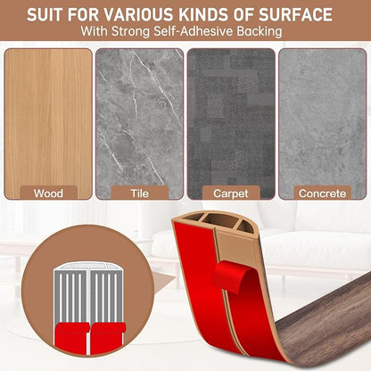 Floor Cord Cover Self Adhesive Cord Hider Floor Extension Cord Covers - Image 4