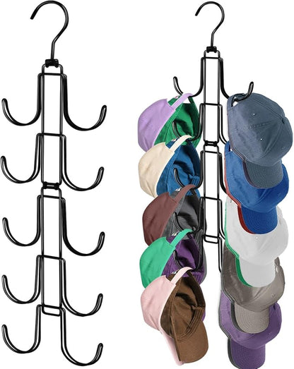 Hat Organizer for Closet, Collapsible Caps Rack by NAKBINX