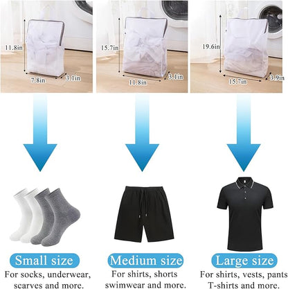 Mesh Laundry Bags for Delicates Reusable Durable Laundry Mesh Wash Bags Large - Image 4