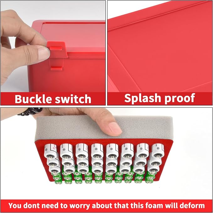 FULLCASE Battery Storage Organizer Holder Holds 54 AA AAA Batteries, Box Cases - Image 4