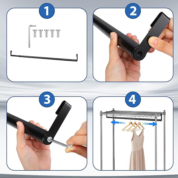 Threehoney Expandable Closet Rod - Image 4