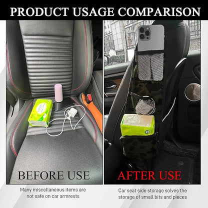 Car Seat Side Organizer, Seat Side Storage Pocket, Car Multi-Pockets Backseat - Image 4