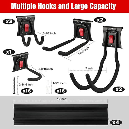 WORKPRO Garage Tool Organizer Wall Mount, Garage Organization Garden Tool Rack - Image 5