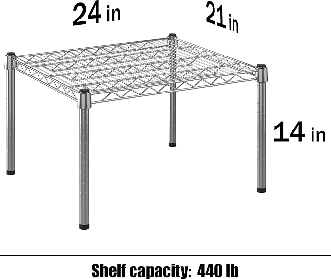 21" Deep x 24" Wide x 14" Height Wire Shelving Kit | 1-Tier | NSF Commercial - Image 3