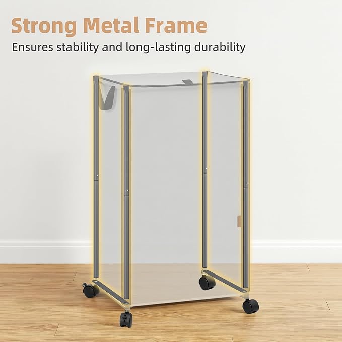 STORAGE MANIAC Rolling Laundry Hamper - Image 2